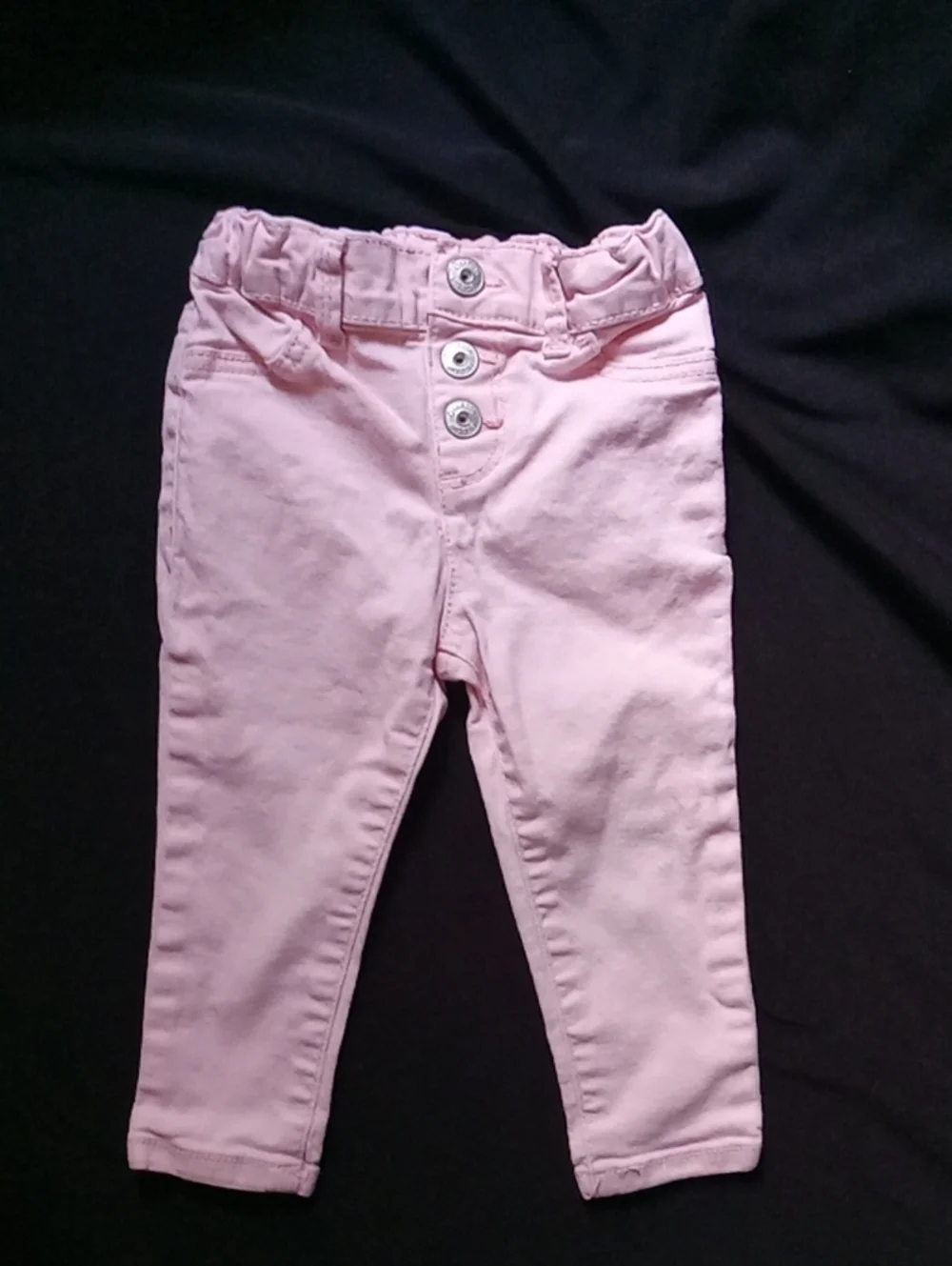 OshKosh B'gosh Light Pink Button-Front Elastic Waist Jeans